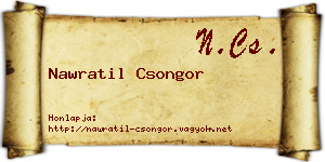 Nawratil Csongor névjegykártya